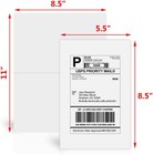 1000-4000 Half Sheet Shipping Labels 8 5x5 5 Self Adhesive For Laser   Inkjet