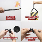 Wire Harness Tape 2 Inch X 50 Ft Cloth Electrical Loom Wrap High Temp Black