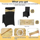 40 Piece Black Spandex Stretch Chair Slipcovers For Wedding Party Anniversary 