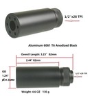 Ruger 1022 10 22 Adapter 1 2x28 Thread With Muzzle Brake Compensator