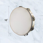   Double Row Jingles Handheld Tambourine Creative Wooden Drum For Adults