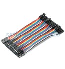 40pcs Dupont Wire Jumper Cables 10cm Female To Female 1p-1p For Arduino