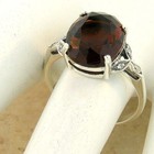 Victorian Style 925 Sterling Silver 4 Carat Simulated Garnet Ring          1133x