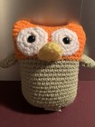 Crochet Owl  Handmade  5    Tall  - Cute Toy  -  Made In Usa  - Rockville Indiana
