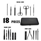 18pcs Pedicure Manicure Set  Nail Clippers Toenails Nail File Self Care Kit Gift