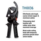 Temco Hd Ratchet 1000 Mcm Wire   Cable Cutter Electrical Tool 500mm2 Ratcheting
