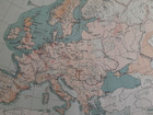 1905 Europe Mercator Map Vintage Sea Travel Climate Original 11 5 X 9 5  C11-8