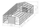 Steel Building 82ft X 40ft X 24ft Insulated 6  Thick Sandwich Paneling Storage