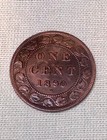 1890 H Canada Large One Cent 1 Penny  01 Canadian Coin 1   Royal Cents 1890-h 1c