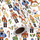  Nutcracker Christmas Wrapping Paper - Mini Roll - 17 Inch X Nutcracker  white 