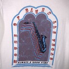 House Of Blues Las Vegas Ladies T Shirt White Large Medium Saxophone Graphic Euc