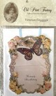 New Victorian Inspired Birthday Monarch Greeting Card Nos Old Print Factory B