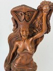 1982 Coco Joe s Hawaii Hapa Wood Tiki Dancer - Vintage Polynesian Hula Decor