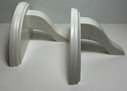 Set Of 2 Vintage White Wood Wall Shelves 10 In 