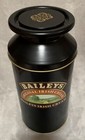 Vintage Baileys Irish Cream 10in Empty Metal Black Milk Can Tin Preowned