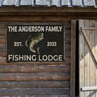 Custom Fishing Lodge Sign Man Cave Lake House Decor Gift For Dad 108122002077