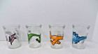 4 Vintage 1980 s Welch   s Jurassic Cartoon Dinosaur Jelly Juice Glass Set - 6oz