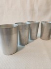 Mcm Aluminum Tumblers Drinking Glasses Set Of 6 Vintage Retro Metal Cup 4 5 In