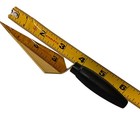 Vintage Gold Tone Letter Opener Trowel Metal Black Wood Mini Diamond Shaped 