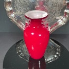 Antique   Vintage 1920-30s Cased Bohemian Art Glass Vase Hand Blown Art Deco Era