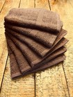 Ideal Towels Premium Brown Highly Absorbent 22 X 44 Inches Bath Towels 6 Packs