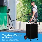 30 Gallon Gas Caddy Tank Portable With Pump On 4 Wheels  Fuel Transfer Storage  