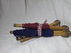 Vintage Set Of 4 Spools- Tied Together Red  Navy Blue   Blue    White  