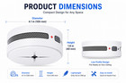 Smoke Detector Fire Alarm 3 Pack Photoelectric Sensor 10-year Battery Loud Alert
