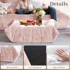  Bean Bag foot Rest fireside Chair Memory Foam Lazy Ottoman Luxury Velvet-pink