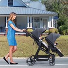 Double Tandem Stroller Foldable Twin Pushchair With Reversible Seat For Toddler