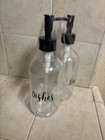 Clear Hand And Dish Soap Dispenser Set 2 2 Bottle Clear Bottle   Black Pump