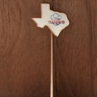 Texas Rangers Old Logo Vtg Stick Pin Lapel Hat Mlb Baseball Tx State Shape Gold