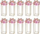 23 6in 10pcs Tall Gold Metal Flower Stand For Wedding Table Centerpieces Decor