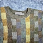 Vintage Talbots Men   s 100  Wool Sweater Made In Uruguay Geometric L