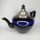 Antique 1930s Hall China Teapot With Hanging Tea Infuser Wood Finial New Arrival