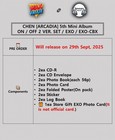 Chen Arcadia 5th Mini Album 2 Ver Set 2 Cd 4 Book 2 Photo Card 2 Poster etc gift