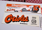 Vintage 1980 s Baltimore Orioles 6 Baseball Bumper Sticker Lot Flagtown Bird Hts