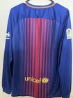 Nike Authentic Rare Barcelona 2017 Home Jersey - Long Sleeve Size Medium