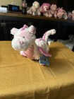 Ganz Webkinz Whimsy Dragon Hm156 Pink White Plush Stuffed Animal With Code