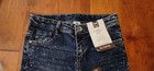 Member s Mark Girls Skinny Jeans Blue Dark Wash Studded Stretch Pockets 14-16