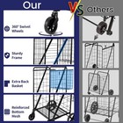 Folding Shopping Cart 450 Lb Capacity Grocery Cart Extra Large Heavy Duty