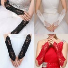 Women Lace Gloves Fingerless Wedding Bridal Gloves Banquet Pageant Party Glove