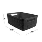 Set Of 6 Jute Basket Small Durable Resin Organization And Storage Basket Bin