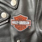 Harley-davidson Toddler 2t Black Faux Leather Motorcycle Jacket Full Zip