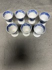 Vintage Spode Blue Italian Egg Cup Lot Of 7 England