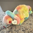 Ty Beanie Buddies Rainbow Chameleon Tie-dye Plush Stuffed Animal 1997 Mpn 01488