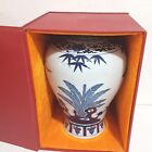 Antique Chinese Blue And White Porcelain Vase Qing Mark Jingdezheng 14 Inch High
