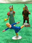 Lot Of Vintage Lead Figures  Ice Skaters  Hobo  Maid  Barclay