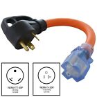 1ft 30a Rv Plug Nema Tt-30 To Nema 5-20 Household Connector Adapter By Ac Works  