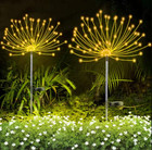 Solar Firework Lights Led Outdoor Waterproof Path Lawn Yard Garden Decor Lamp